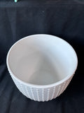 White Ceramic Hobnail Planter Pot Nocal Portugal (B) *Read Description*
