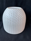 White Ceramic Hobnail Planter Pot Nocal Portugal (B) *Read Description*