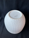 White Ceramic Hobnail Planter Pot Nocal Portugal (B) *Read Description*