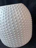 White Ceramic Hobnail Planter Pot Nocal Portugal (B) *Read Description*