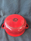Le Creuset France #20 Red Enamel Dutch Oven 2 3/4 QT With Lid *Read Description*