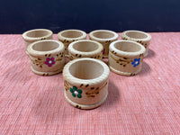 Wooden Napkin Rings, Set Of 8