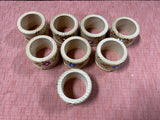 Wooden Napkin Rings, Set Of 8