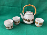 Ceramic Teapot & Matching Cups – 4-Piece Tea Set