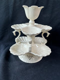 Hartley Greens & Co. Pottery Creamware Tiered Platter *Read Description*