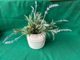 Faux Lavender Plant In Ceramic Pot