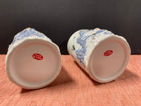 Set Of 2 Holiday Porcelain Tea-light Holders