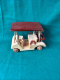 Wooden Handcrafted Toy Golf Cart with Golf Bags & Clubs