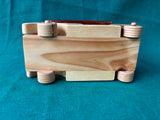 Wooden Handcrafted Toy Golf Cart with Golf Bags & Clubs