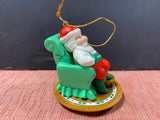 1991 National Rennoc Sleeping Santa Chair Christmas Tree Ornament