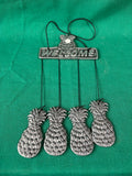 Metal “Welcome” Pineapple Wind Chime