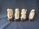 Lot Of 4 Faux Resin Asian Men Figurines *Read Description*