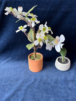 Pair Of Small Faux Flowers In Pots