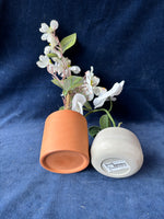 Pair Of Small Faux Flowers In Pots