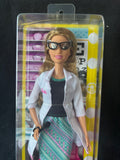 Mattel Barbie Careers Blonde Optometrist Eye Doctor Barbie W/ Glasses (A)