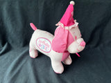 Birthday Girl Long Autograph Plush Stuffed Dog, Tag Still Attached