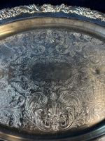 Reed & Barton Silver Plated Burgundy Large Serving Tray