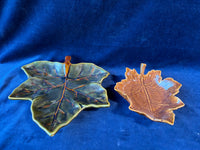 Pair Of Pottery Barn Harvest Leaf Serving Dishes