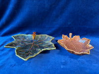 Pair Of Pottery Barn Harvest Leaf Serving Dishes
