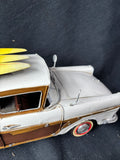 1957 Classic Vintage Wagon Surfboards on Rack Metal Toy Car *Read Description*