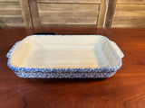 Gerald E Henn Spongeware Pottery Rectangular Casserole Dish