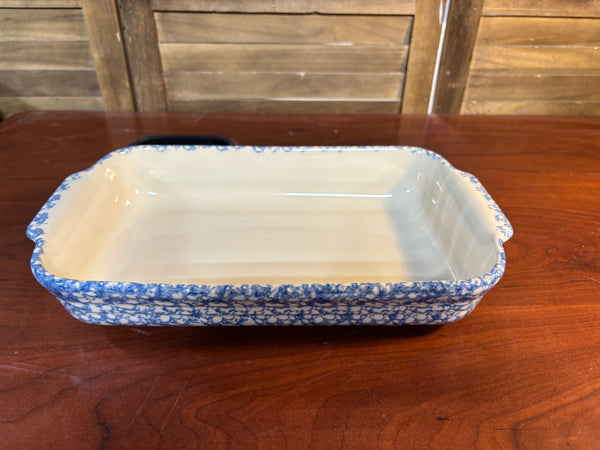 Gerald E Henn Spongeware Pottery Rectangular Casserole Dish