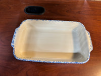 Gerald E Henn Spongeware Pottery Rectangular Casserole Dish