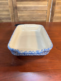 Gerald E Henn Spongeware Pottery Rectangular Casserole Dish