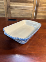 Gerald E Henn Spongeware Pottery Rectangular Casserole Dish
