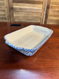 Gerald E Henn Spongeware Pottery Rectangular Casserole Dish