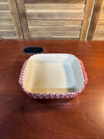 Gerald Henn Pottery Red Spongeware Baking Casserole Dish
