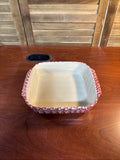 Gerald Henn Pottery Red Spongeware Baking Casserole Dish