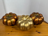 Lot Of 3 Speckled Pumpkins