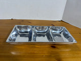 3-Compartment Metal Serving Tray