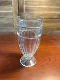 Set Of 3 Soda Fountain Glass Anchor Hocking Annapolis Footed Tumblers