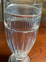 Set Of 3 Soda Fountain Glass Anchor Hocking Annapolis Footed Tumblers