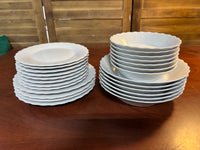 24 Piece Set Fine Porcelain Nichinan Paris White Japan China