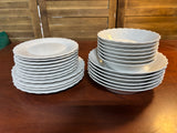 24 Piece Set Fine Porcelain Nichinan Paris White Japan China
