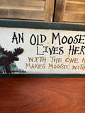 Wooden Moose Wall Sign