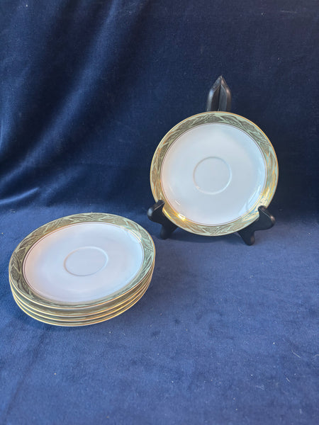Set Of 5 Noritake China Adala Saucers