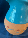 Handmade Red Clay Terracotta Pottery Pitcher With Teal Drip Glaze