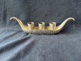 Silverplate Three-Light Gondola Centerpiece Candle Holder