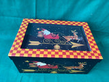 2-Piece Christmas Decorative Gift Box Lot – Santa & Snowman Designs *Read Description*