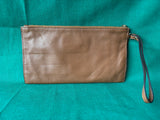 Michael Kors Brown Solid Logo Zip Wristlet Wallet *Read Description*