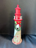 Wooden Tabletop Lighthouse Figurine