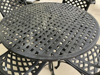Cast Aluminum Patio Dining Table with 4 Chairs