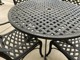 Cast Aluminum Patio Dining Table with 4 Chairs