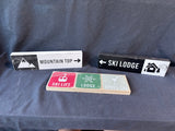 Rustic Ski Lodge Wooden Sign Decor Lot (5)