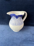 Ceramic White And Blue Pitcher- Made In Italy