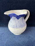 Ceramic White And Blue Pitcher- Made In Italy